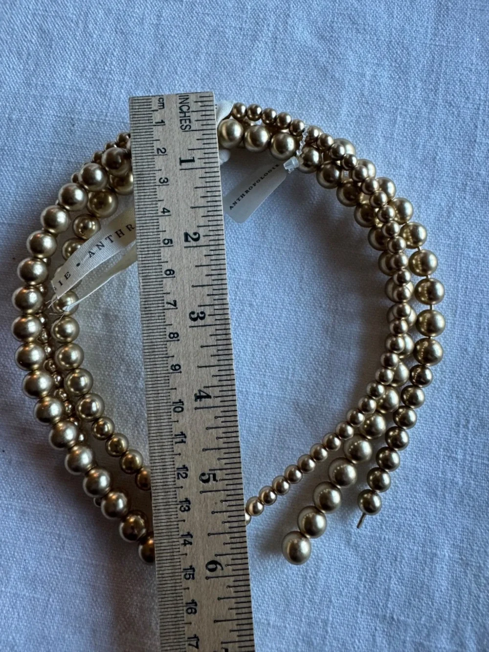 Anthropologie Gold Beads Headband Set of 3-NWT